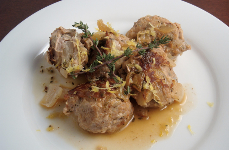 Фрикадельки в лимонному соусі