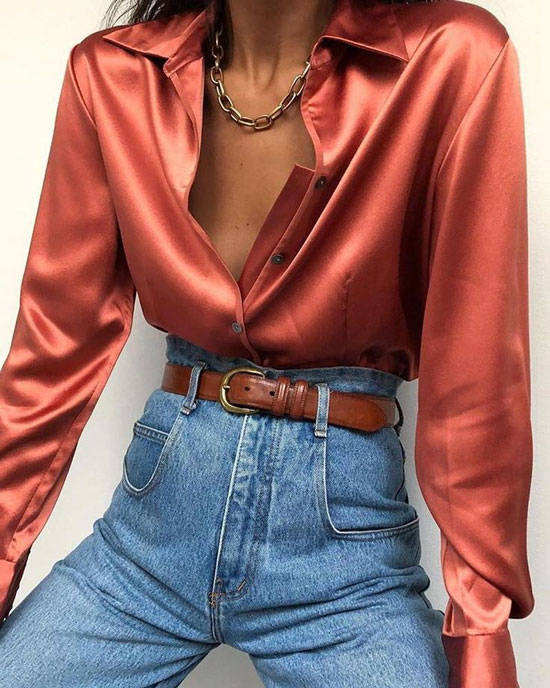 блуза з атласу