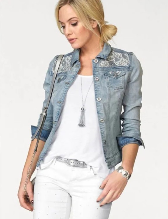 приталена джинсова куртка