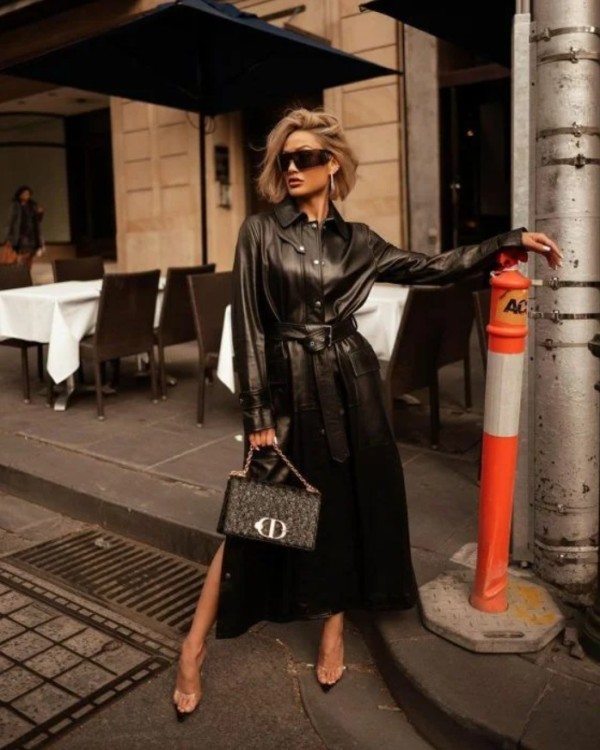 шкіряна сукня