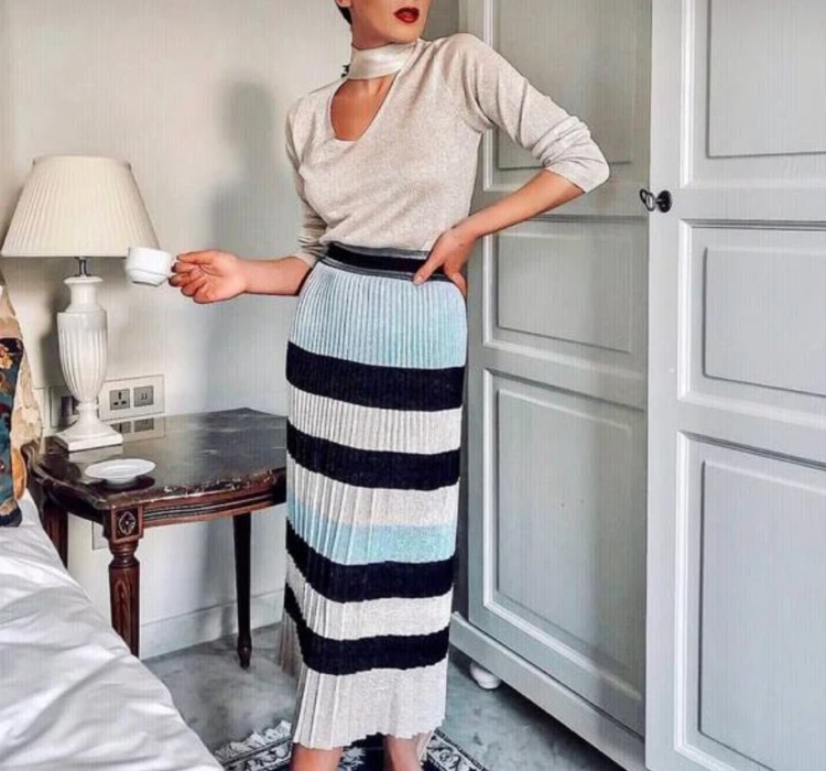 Плісе в смужку