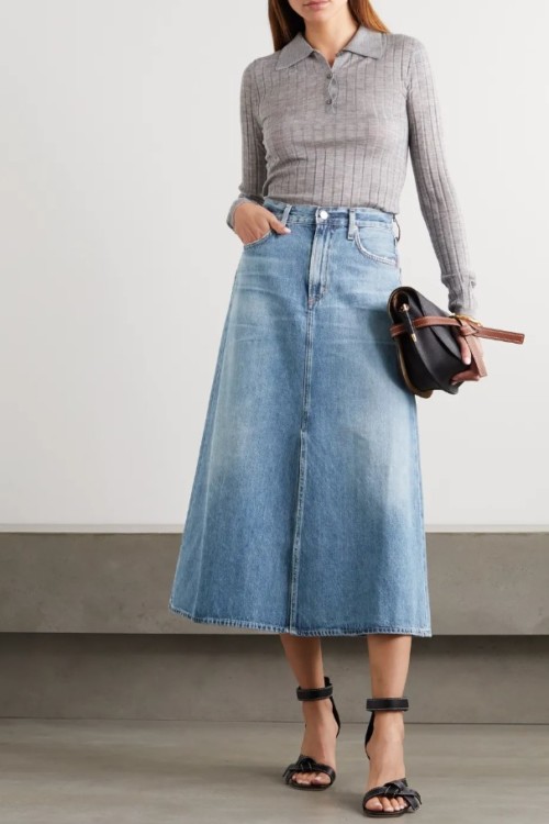 джинсова спідниця міді Citizens of Humanity