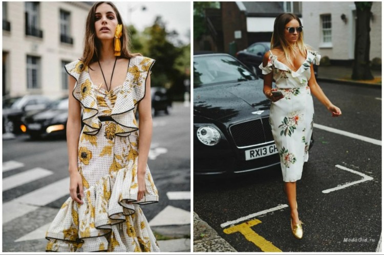 сукні з воланами, оборками і рюшами