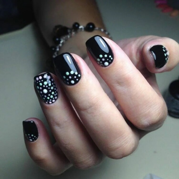 чорно-білий манікюр 2