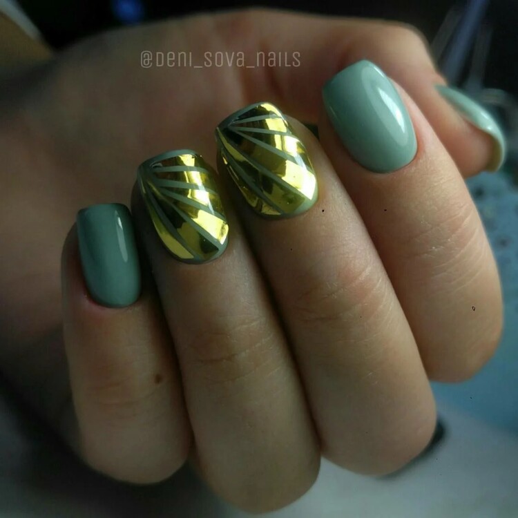 фольгований манікюр 3