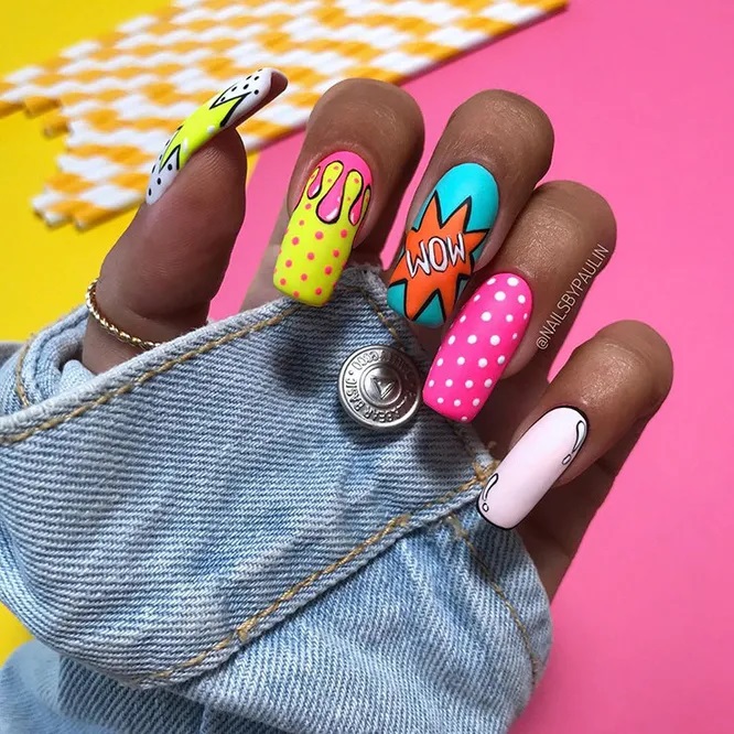 комікси на нігтях