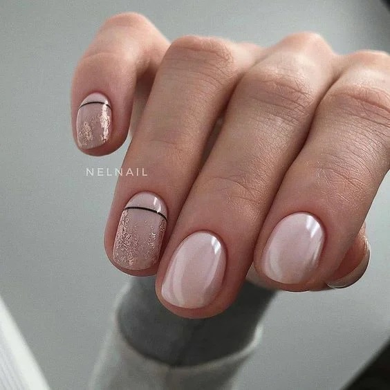 манікюр з блискітками