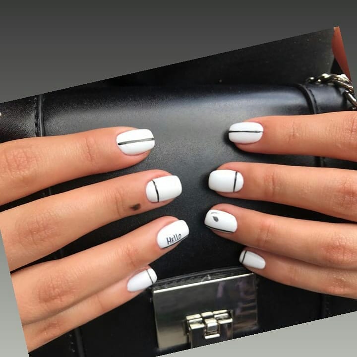 манікюр зі смужками 12