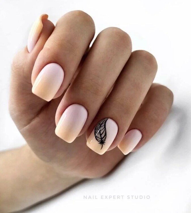 омбре з декором