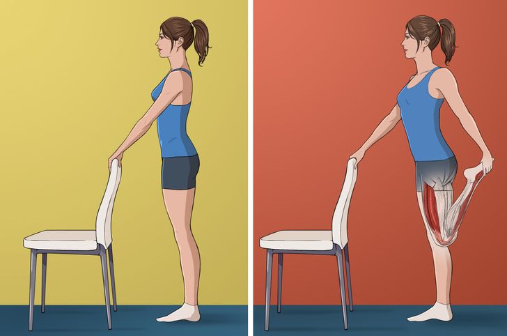 Розтяжка передньої поверхні стегон