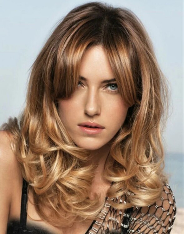 середня довжина і чубчик шторка