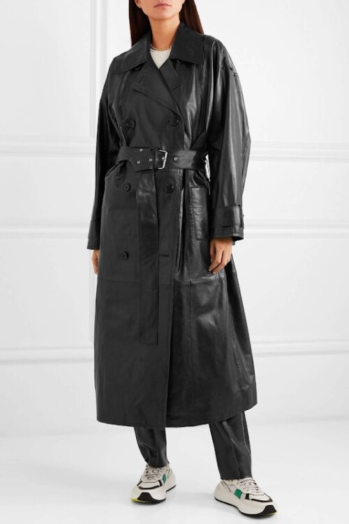 шкіряний плащ