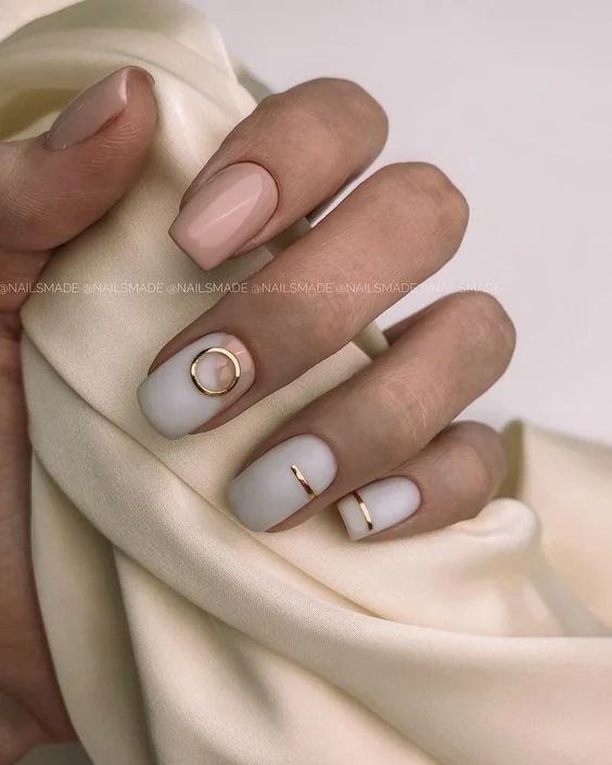 бежевий манікюр з дизайном 3