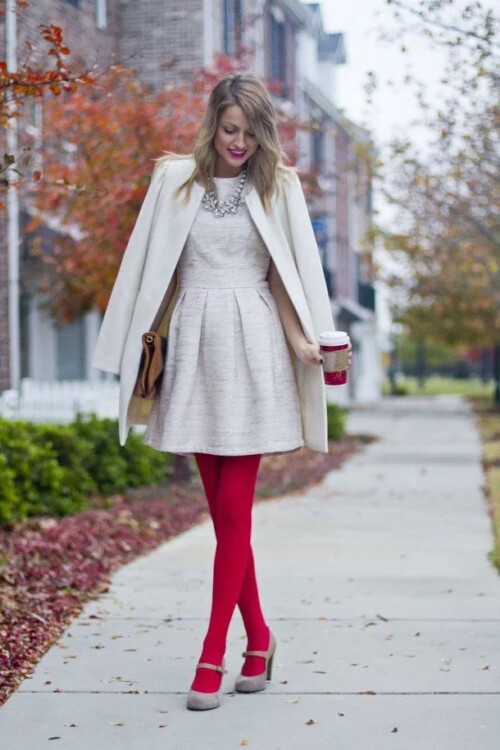 червоні колготи