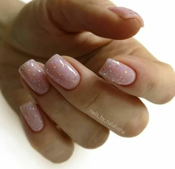 манікюр з блискітками
