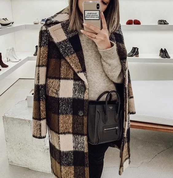 пальто в клітинку