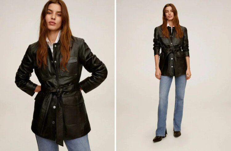 шкіряна куртка-піджак